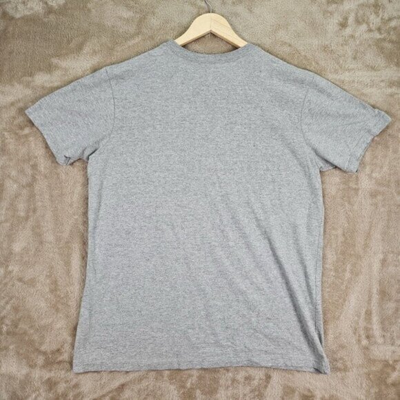 RVCA Industrial Tee Gray T-Shirt Pocket Logo Short Sleeve Casual Outdoor Mens L - Picture 2 of 10